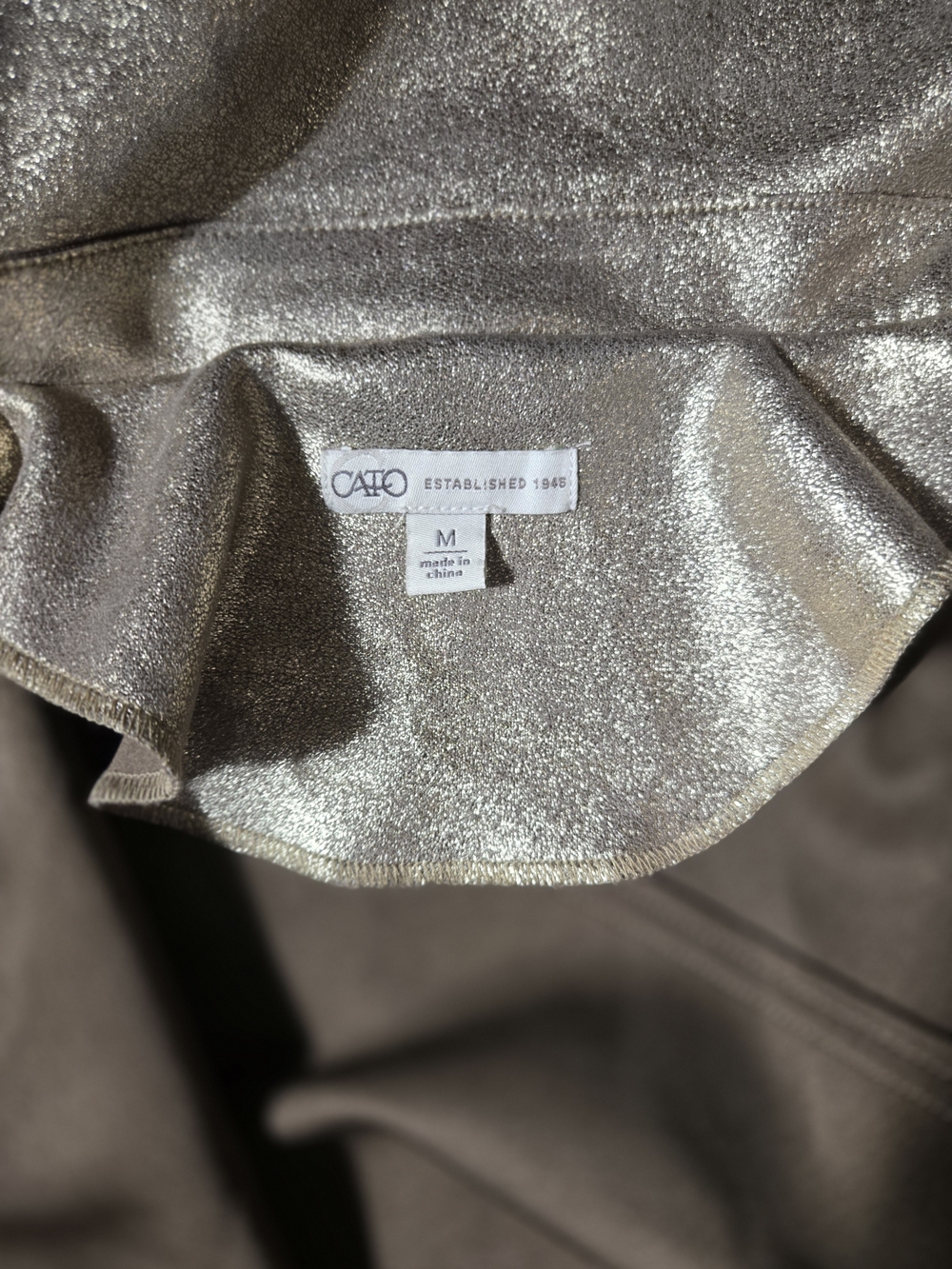 Cato Metallic Gold Cropped Moto Jacket - Picture 9 of 9
